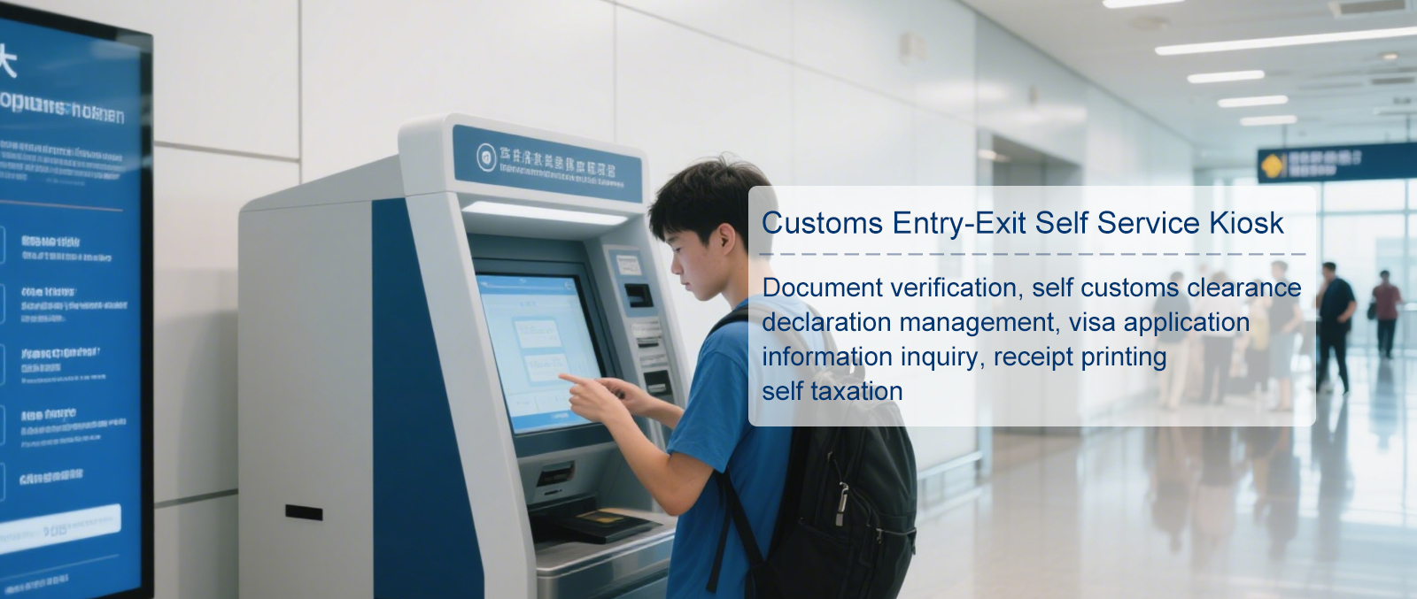 Chiosco self-service per ingresso e uscita doganale