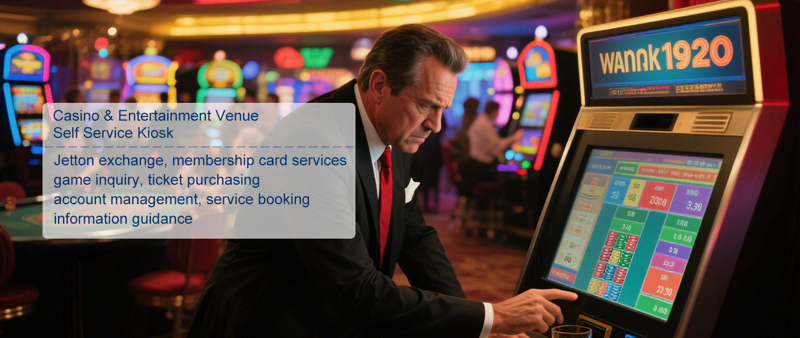 Chiosco self-service per casinò e locali di intrattenimento